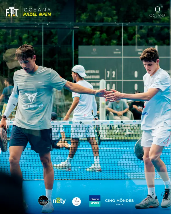 Padel player action shot — Aziz Stiti sports