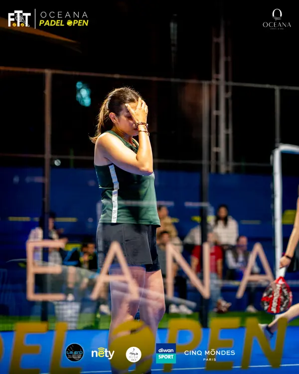 Padel player action shot — Aziz Stiti sports