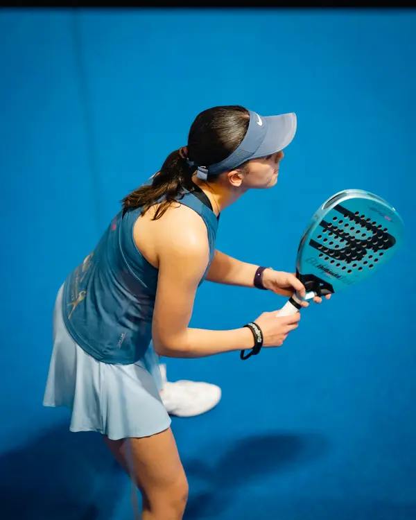 Padel player action shot — Aziz Stiti sports