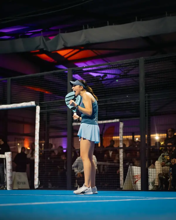 Padel player action shot — Aziz Stiti sports